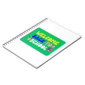 Grappig schoolschrift - Masker 2025 Notitieboek (Linkerzijde)