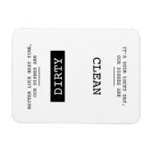 Grappig schoon vies omkeerbaar vaatwasmachine teke magneet (Horizontaal)