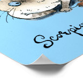 Grappig Schorpioen poster Zodiac Cat Star teken po (Hoek)