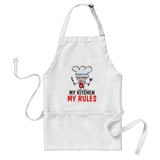 Grappig schort voor chef kok | Mijn Keuken Mijn re (Voorkant)