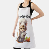 Grappig schort voor kat liefhebbers vinger likken  (Insitu)