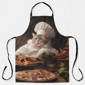 Grappig schort voor kattenliefhebbers pizza chef (Voorkant)