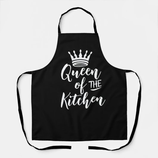 Grappig Schort voor vrouwen, koningin van de keuke (Voorkant)
