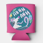 Grappig schreeuwen Possum & Bloemen Blikjeskoeler (Achterkant)