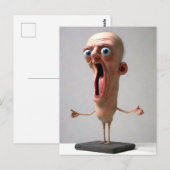 Grappig schreeuwend Man Briefkaart (Voorkant / Achterkant)