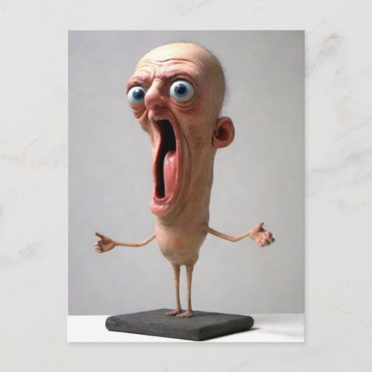 Grappig schreeuwend Man Briefkaart (Voorkant)