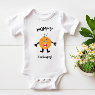 Grappig schreeuwend sinaasappel romper