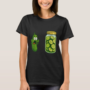 Grappig Schreeuwende augurk Jar Komkommer Joke Mem T-shirt