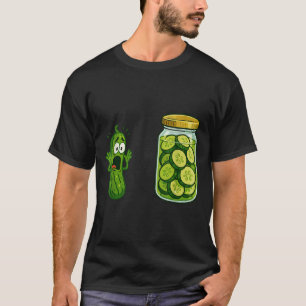 Grappig Schreeuwende augurk Jar Komkommer Joke Mem T-shirt