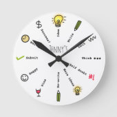 Grappig schrijvers blokkeren klok voor boeiende sc (Voorkant)