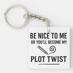 Grappig Schrijverscitaat Cadeau voor Auteurs & Boe Sleutelhanger