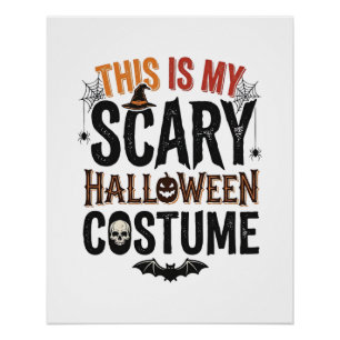 Grappig Schrik Halloween Kostuum Vintage Shirt Ont Perfect Poster