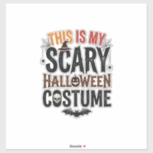 Grappig Schrikwekkend Halloween Kostuum Vintage Sh Sticker