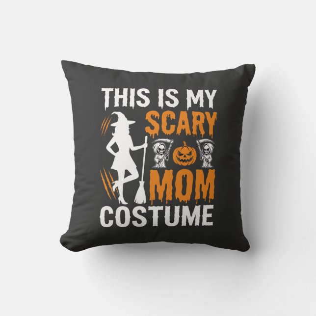 Grappig Schrikwekkende Moeder Kostuum Halloween He Kussen (Voorkant)