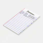 Grappig "schroef" met meerdere woordkeuze 4 "x6" post-it® notes (Schuin)