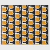 Grappig schuimig bierpatroon mok cadeaupapier (Vlak)