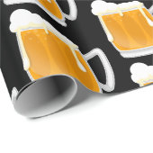 Grappig schuimig bierpatroon mok cadeaupapier (Rol Hoek)