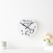 Grappig Script Clock, wat ik altijd laat ben! Ronde Klok (Huis)
