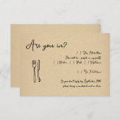 Grappig Script Uitnodiging Antwoorden Kaart Invoeg (Voorkant / Achterkant)