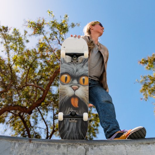 GRAPPIG SCRUFFY CAT SKATEBOARD DEK (Buiten 1)