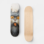 GRAPPIG SCRUFFY CAT SKATEBOARD DEK (Voorkant)