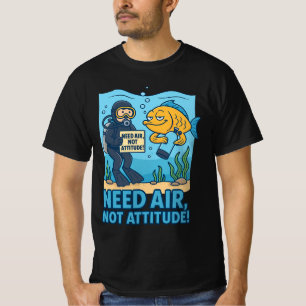 Grappig Scuba Diver Shirt - Diepe gedachten, geen 