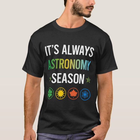 Grappig seizoen astronomie t-shirt (Voorkant)