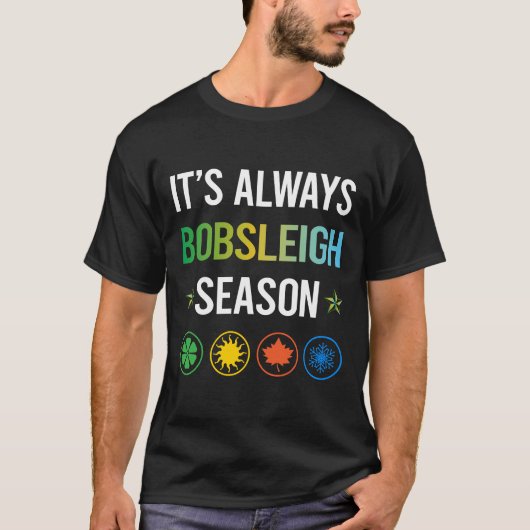 Grappig Seizoen Bobsleeën Bobslee T-shirt (Voorkant)