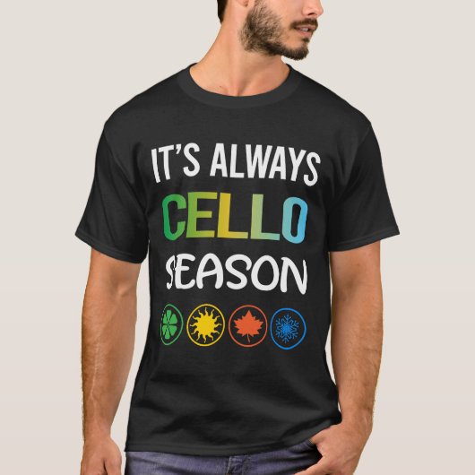 Grappig seizoen cellist t-shirt (Voorkant)