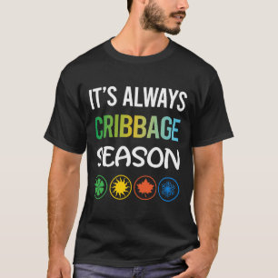 Grappig Seizoen Cribbage Kot T-shirt