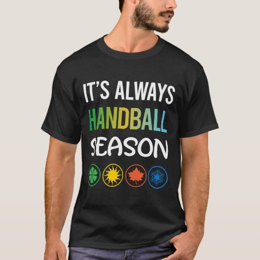 Grappig seizoen handbal t-shirt (Voorkant)