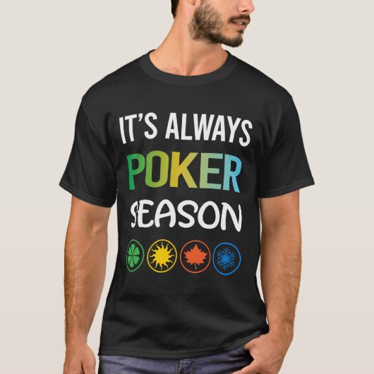 Grappig seizoen Poker T-shirt (Voorkant)