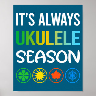 Grappig Seizoen Ukulele Poster