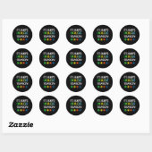Grappig Seizoen Ukulele Ronde Sticker (Vel)