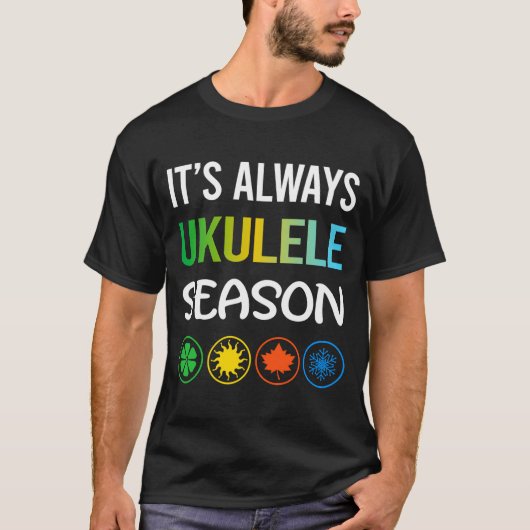 Grappig Seizoen Ukulele T-shirt (Voorkant)