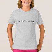 Grappig Selfie Humor T-shirt, "Geen Selfie Control T-shirt (Voorkant)