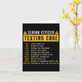 Grappig Senior Citizen&# s Sms-code  GIF Kaart (Gele Bloem)