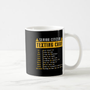 Grappig Senior Citizen&# s Sms-code  GIF Koffiemok