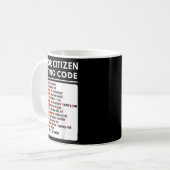 Grappig Senior Citizen Sms Code T-shirt Koffiemok (Voorkant links)