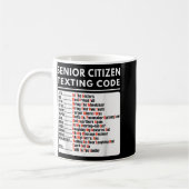 Grappig Senior Citizen Sms Code T-shirt Koffiemok (Links)