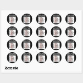Grappig Senior Citizen Sms Code T-shirt Ronde Sticker (Vel)
