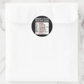 Grappig Senior Citizen Sms Code T-shirt Ronde Sticker (Tas)
