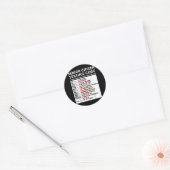 Grappig Senior Citizen Sms Code T-shirt Ronde Sticker (Envelop)