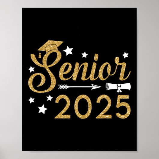 Grappig Senior CL van 2025 College Afstudeercadeau Poster (Voorkant)