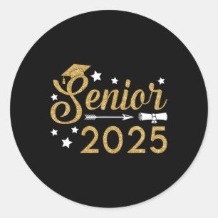 Grappig Senior CL van 2025 College Afstudeercadeau Ronde Sticker