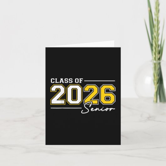 Grappig Senior Jaar 2026 Afstuderen Klasse van 202 Kaart (Voorkant)
