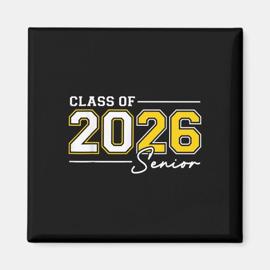 Grappig Senior Jaar 2026 Afstuderen Klasse van 202 Magneet (Voorkant)