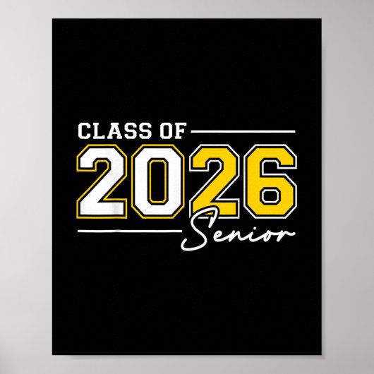 Grappig Senior Jaar 2026 Afstuderen Klasse van 202 Poster (Voorkant)