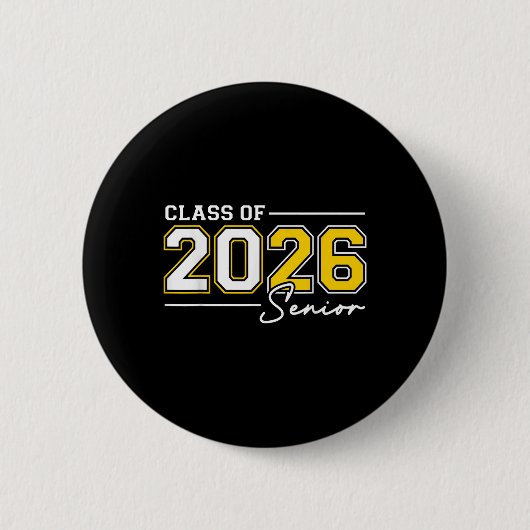 Grappig Senior Jaar 2026 Afstuderen Klasse van 202 Ronde Button 5,7 Cm (Voorkant)