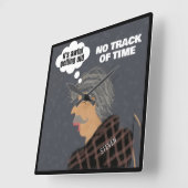 Grappig seniorenburger bejaarden citaat vierkante klok (Hoek)